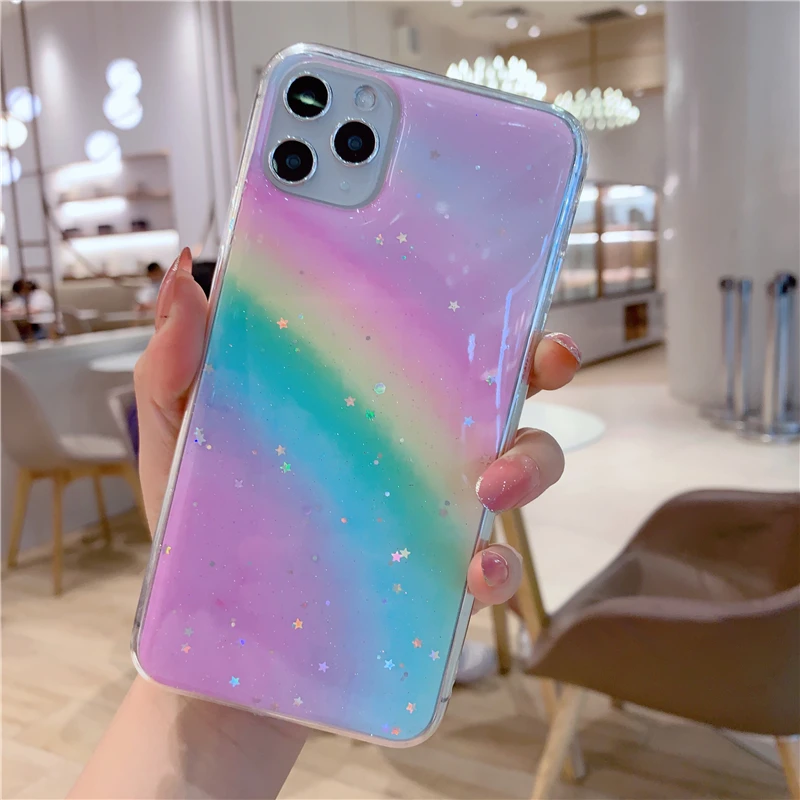 Чехол для телефона с блестками и звездами Samsung Galaxy S20 FE S10 Lite Note 10 Plus A7 A10S A20 A30 A30S A50 A70