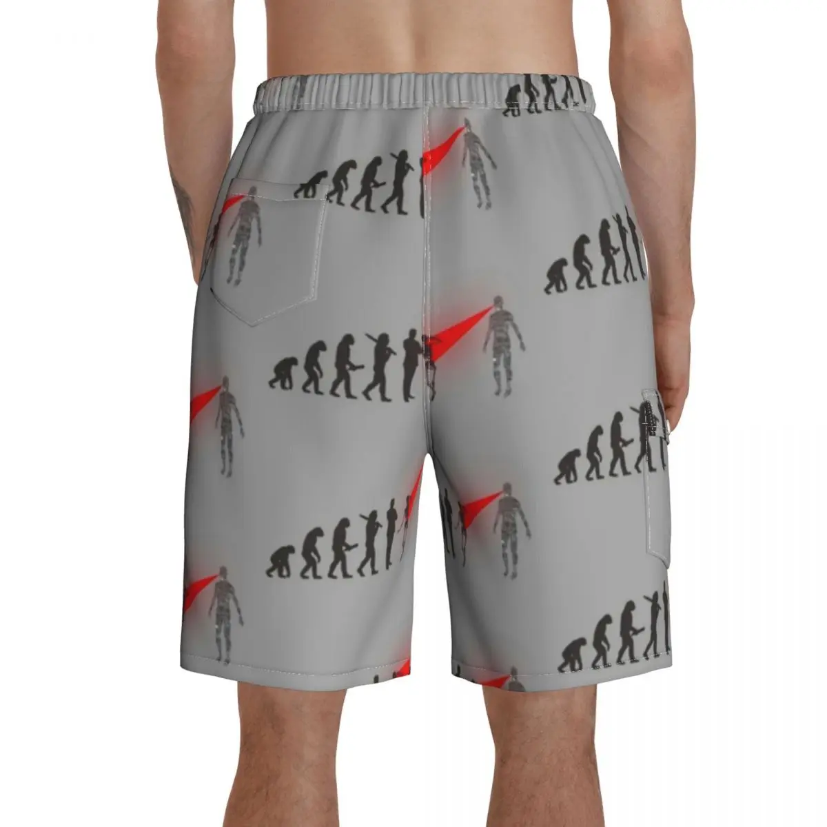 

Terminator Board Shorts Polyester Swimming Trunks Beach Pattern Men Swim Trunks