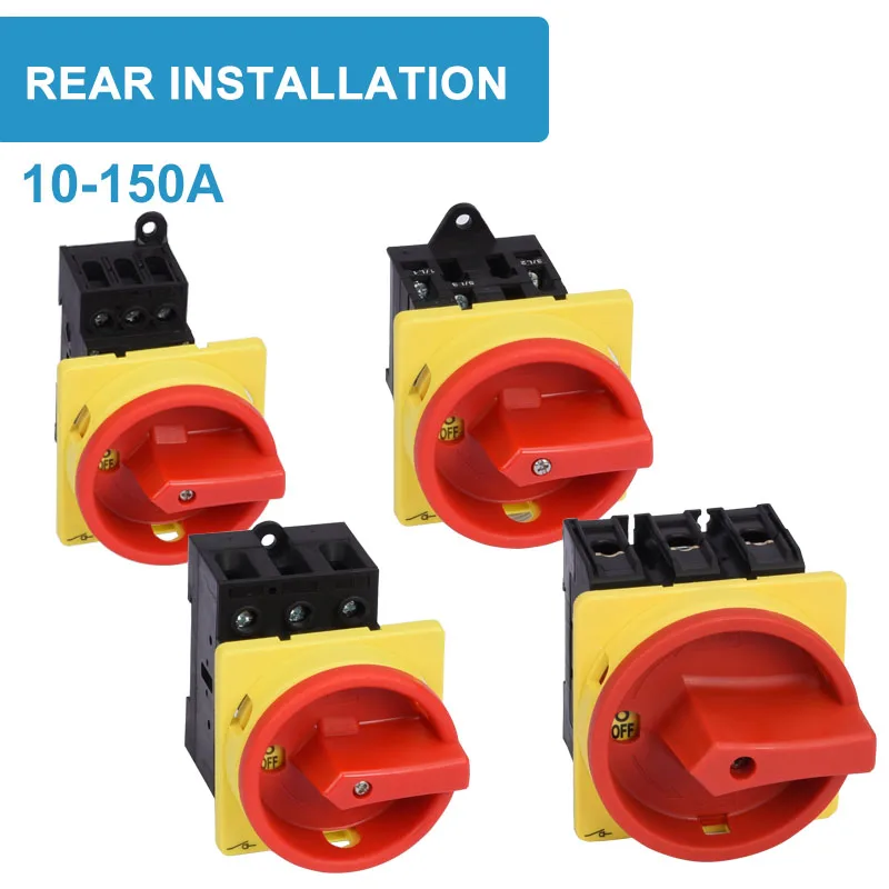 Поворотный изолятор IP65 Кулачковый выключатель 20 А вкл. 0 1 4 полюса 8 терминалов