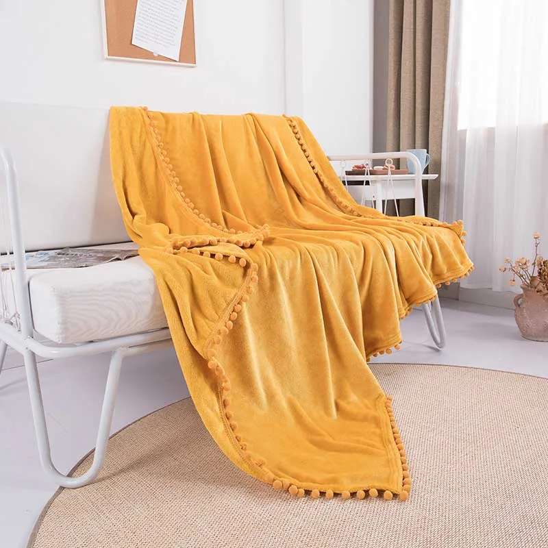 Полосатое флисовое покрывало на кровать теплая норковая бархатная одеяло диване