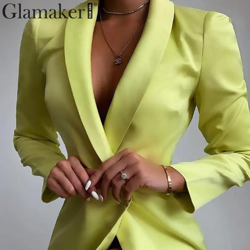 Glamaker, трикотажное мини-платье трапециевидной формы с отложным воротником, женское элегантное платье на пуговицах с длинным рукавом, женские вечерние платья на осень и зиму, сексуальное платье