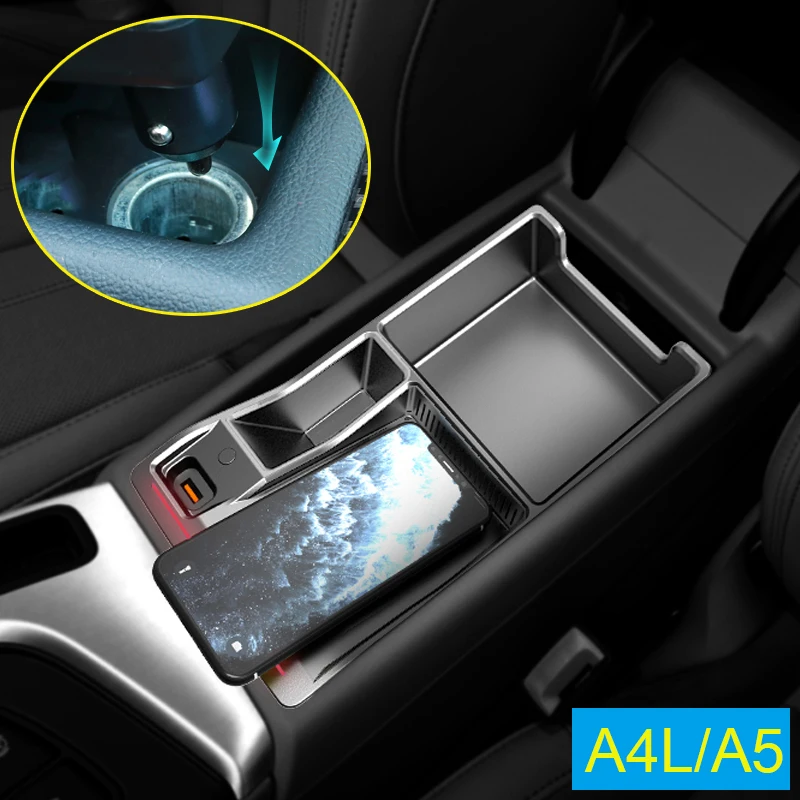 15 Вт автомобильное беспроводное зарядное устройство для телефона Audi B9 A4L A5 S4 2017-2020