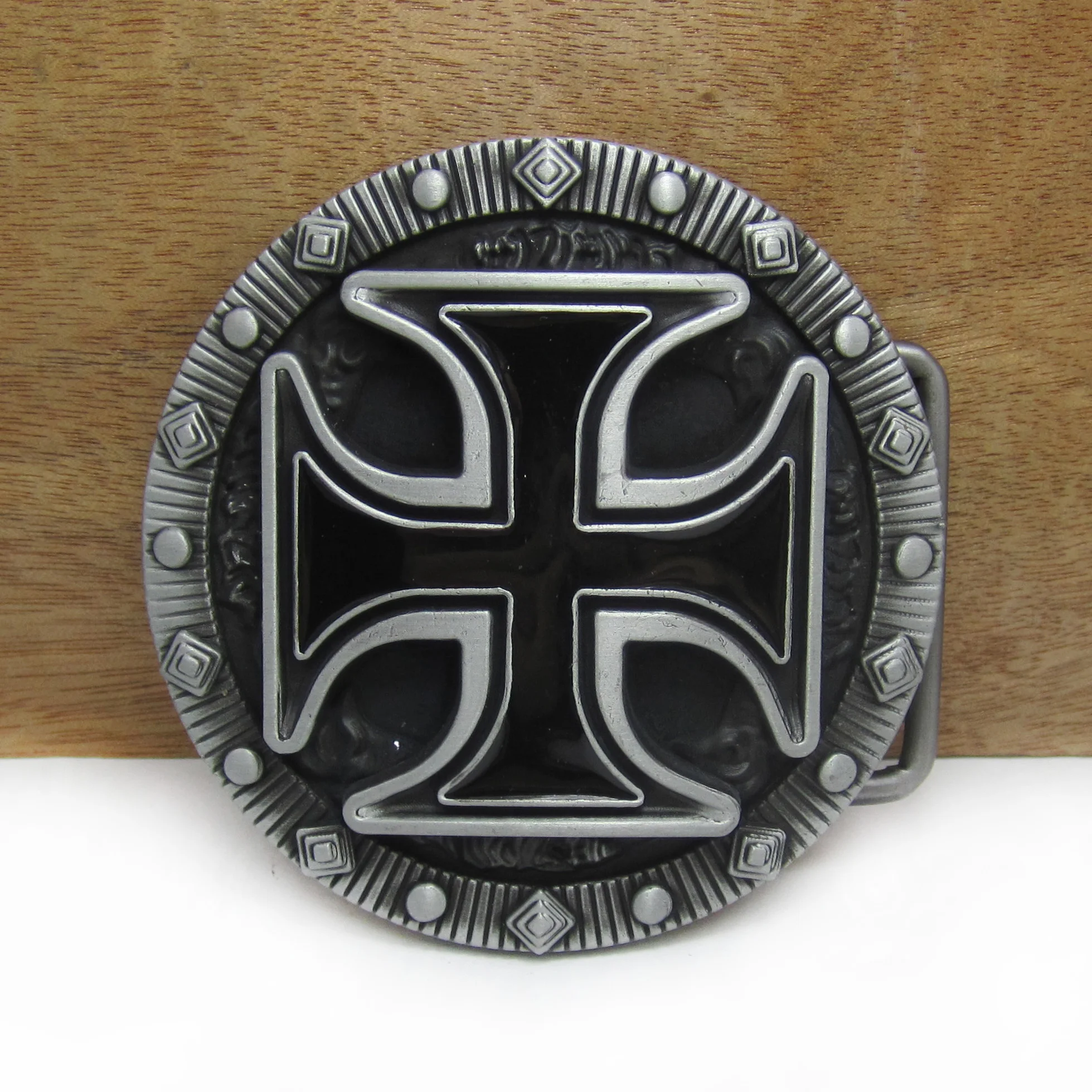 BuckleClub Оптовая Продажа цинковый сплав ретро крест пряжка для ремня в западном