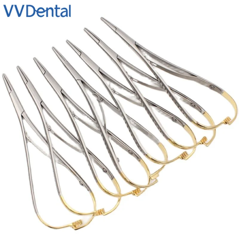 

VV Dental Outlet Store 1PCS Dental Orthodontic Needle Holder Forceps Plier Standard 14cm Surgical Tweezer Dental Lab Instrument