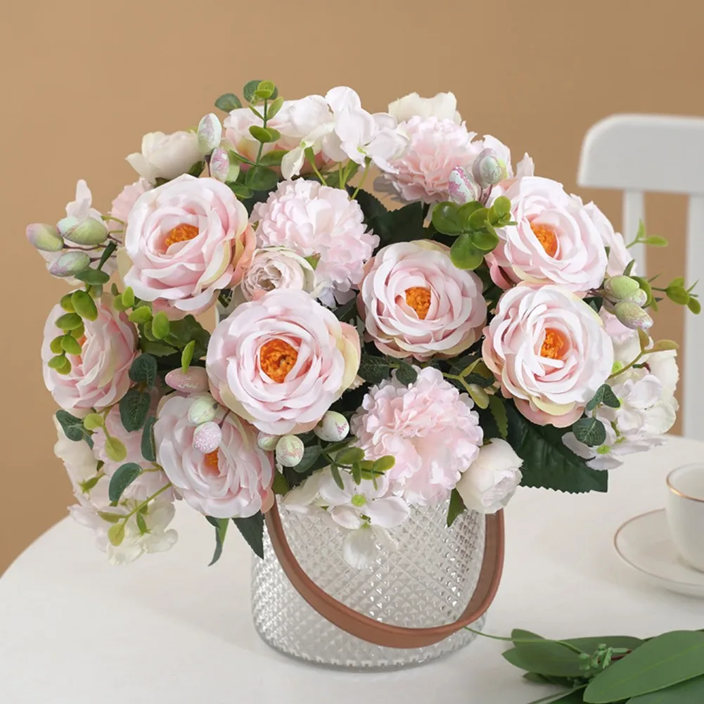 

Silk Rose Artificial Fake Flowers Bunch Bouquet Home Wedding Party Garden Decor Home Decoration, Floor Garden, Restaurant Flower