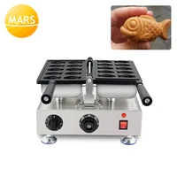 new snack machinery goldfish shaped mini fish cakes waffle pan machine baker iron small custard taiyaki waffle maker 220v 110v