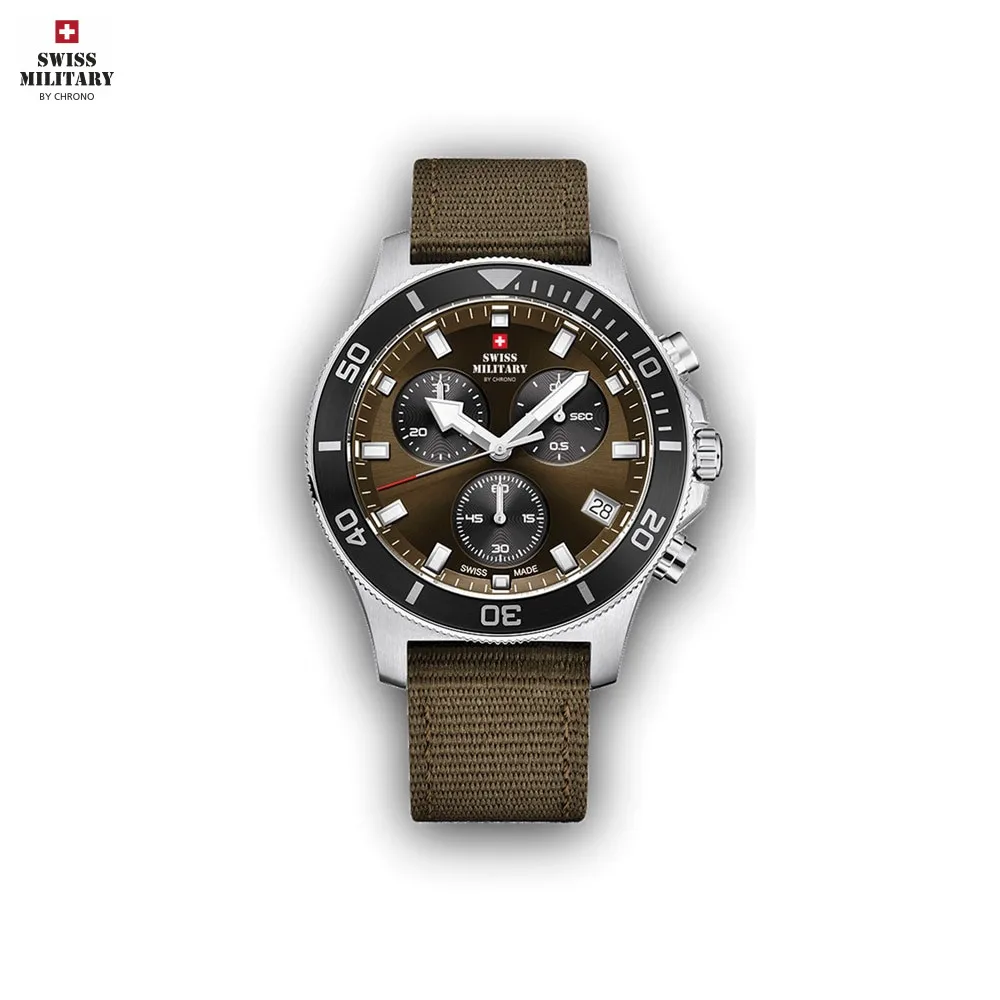 Наручные часы Swiss Military SM34067.06 мужские с кварцевым хронографом на текстильном