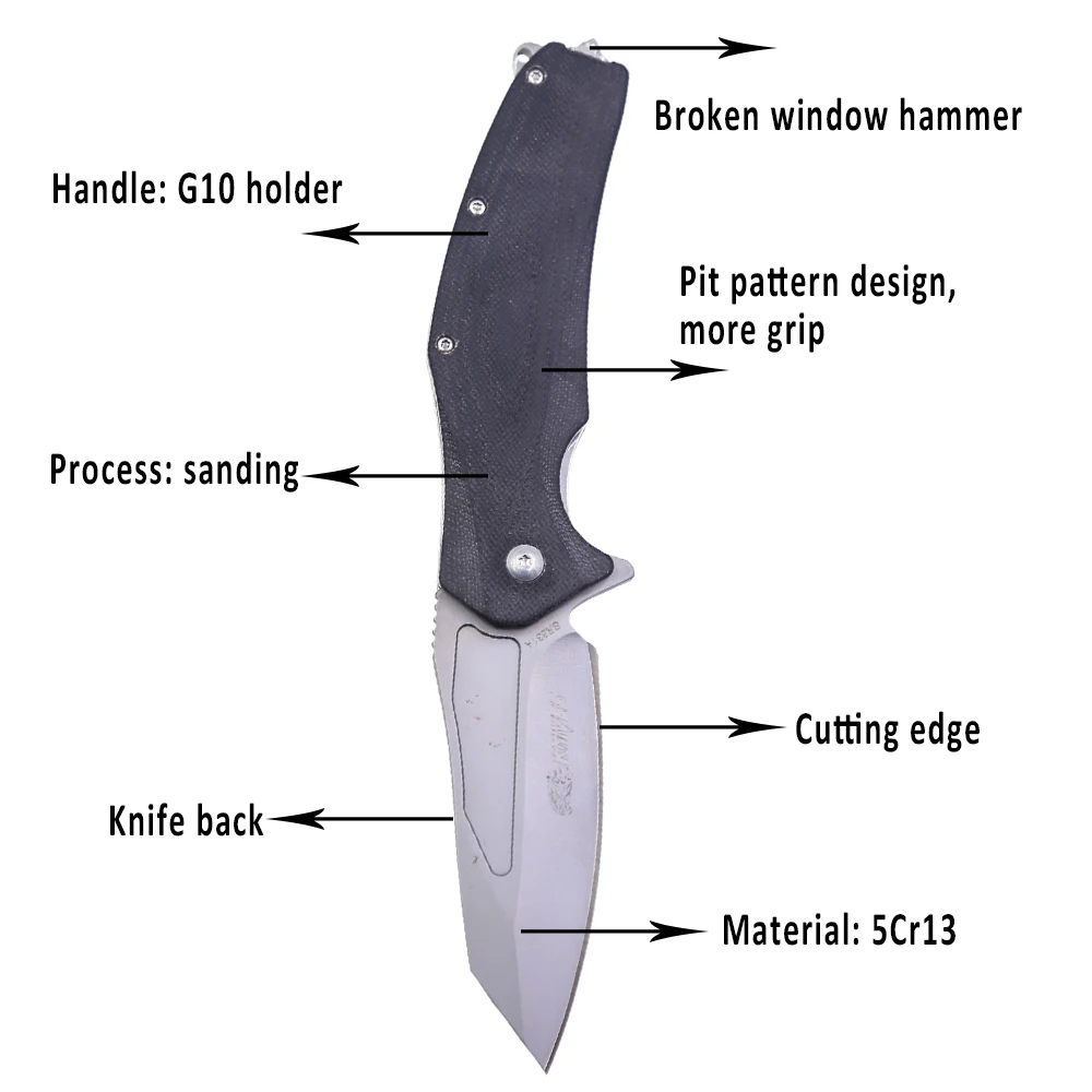 " ножи 55-56HRC Тактический Karambit складной нож охотничьи походные ножи выживания G10 ручка из нержавеющей стали 5Cr13 нож с лезвием