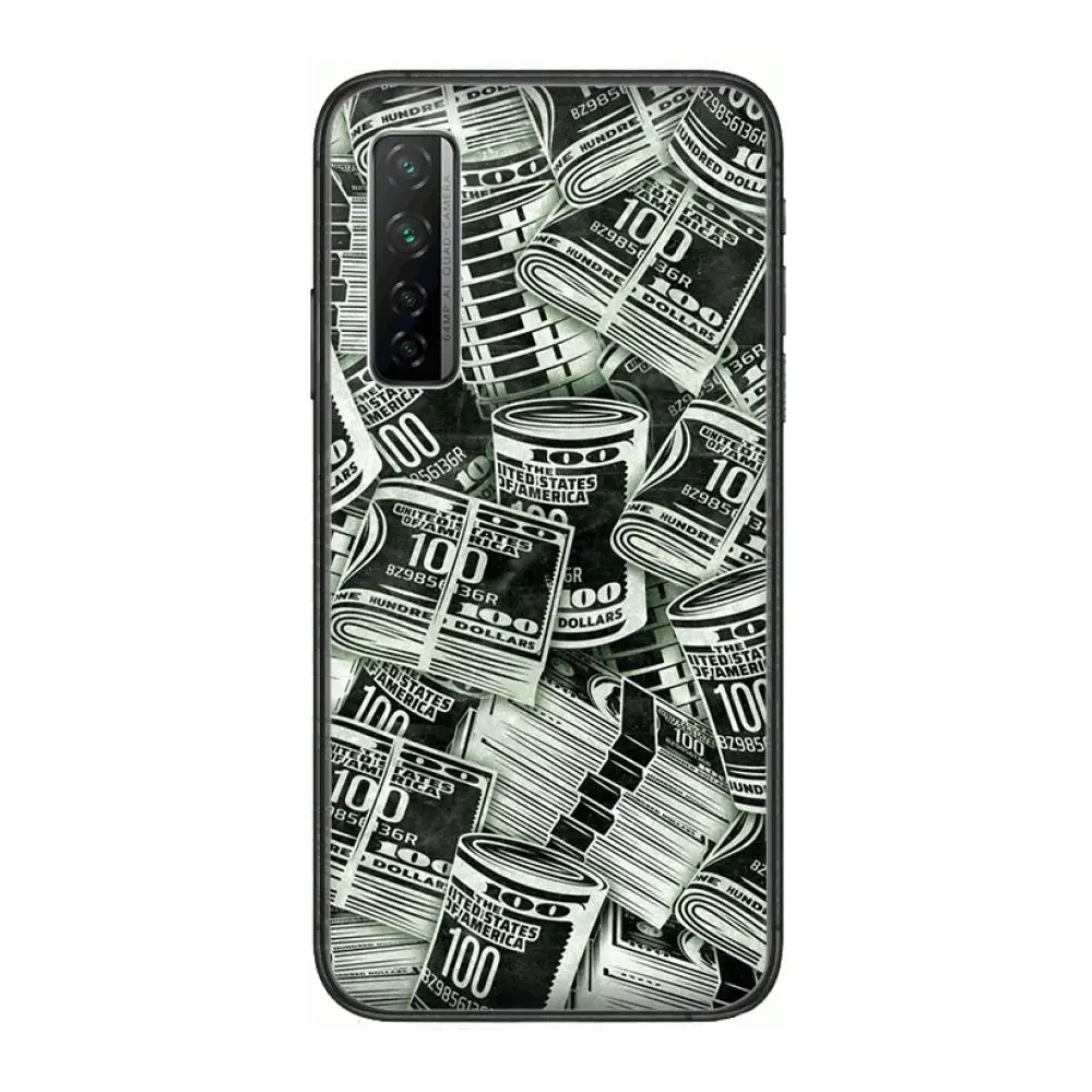 

Money Dollars Bill Cash Phone Case For Huawei mate 40 30 10 20 40 8 9 Lite Z Pro Black Etui 3D Coque Painting Hoesjes 5g black