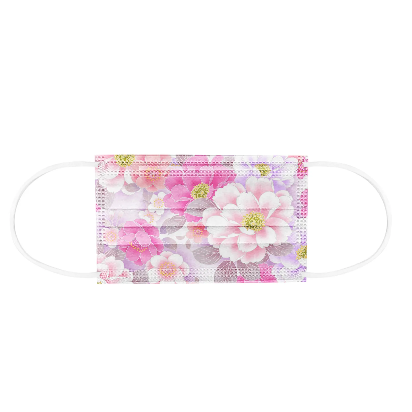 10PCS Women Floral Face Mask for Adult Flower Print Disposable 3-Layers Protection Breathable Pattern | Красота и здоровье