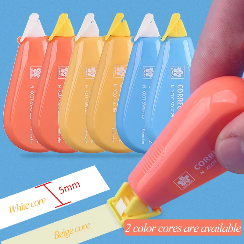 

SAKURA Mini Correction Tape Set Correct Compact portable Colourful Belt Diary Scrapbooking Student School Office Supplies
