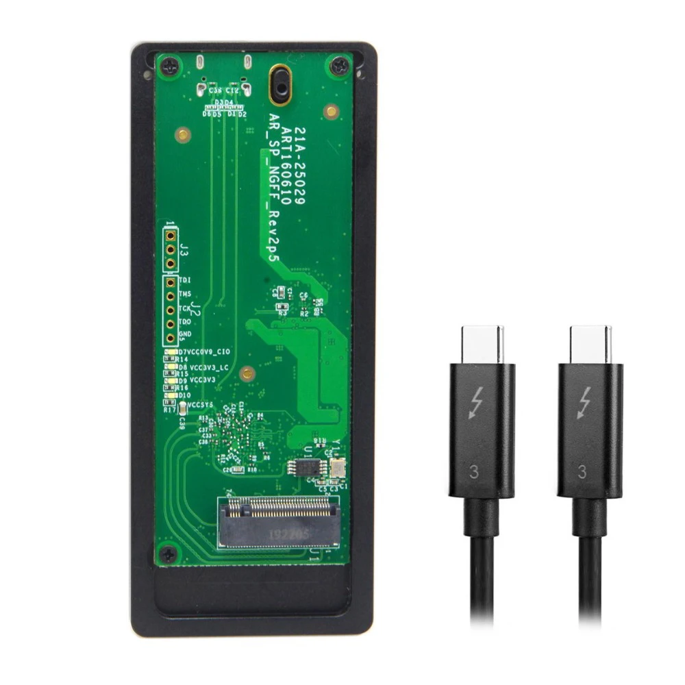 Корпус картриджа SSD от Thunderbolt 3 USB4 к PCI Express E до 80 мм NVME NGFF M key AHCI|Компьютерные кабели