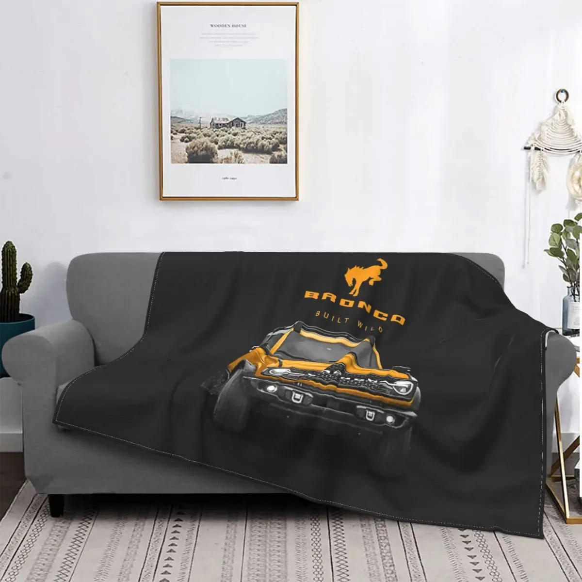 

Bronco y Logo-Manta ciber naranja, colcha para cama a cuadros, manta polar, colcha de verano