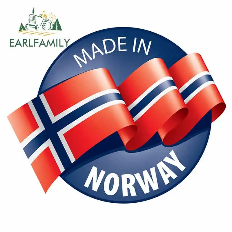 EARLFAMILY 13 см x 10 6 для норвежского флага наклейки ноутбука искусственное 3D Смешное