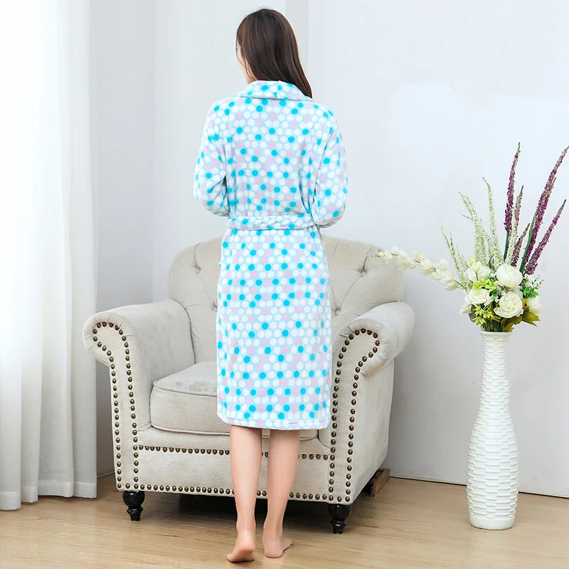 Winter Robe Housecoat Long Sleeve Floral Cotton Sleepwear Lingerie Nighty Kimono Female Robes Warm Plus Size Women Sexy Bathrobe | Женская