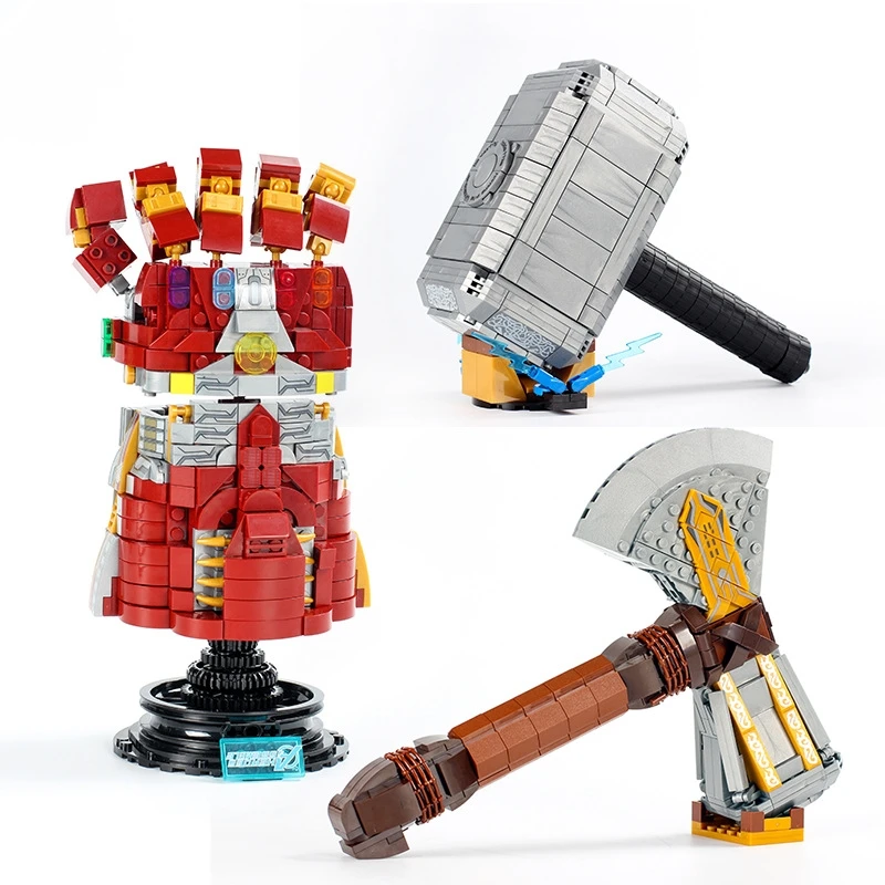 SY1398 SY1399 SY1400 SY1454 Mark85 Железный человек Endgame оружие Thanos Infinity Gauntlet Mjolnir Stormbreaker