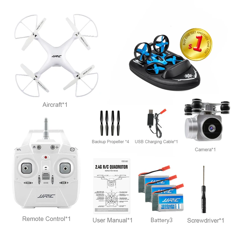 JJRC H68 Bellwether WiFi FPV 2MP 720P HD камера 20 минут время полета RC Дрон Квадрокоптер RTF режим 2 VS Bayangtoys X21 X16 - Цвет: white 3B with H36F