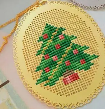 M Christmas tree gifts Craft Stitch Cross Bookmark Needlework Embroidery Crafts Counted Cross-Stitching | Дом и сад