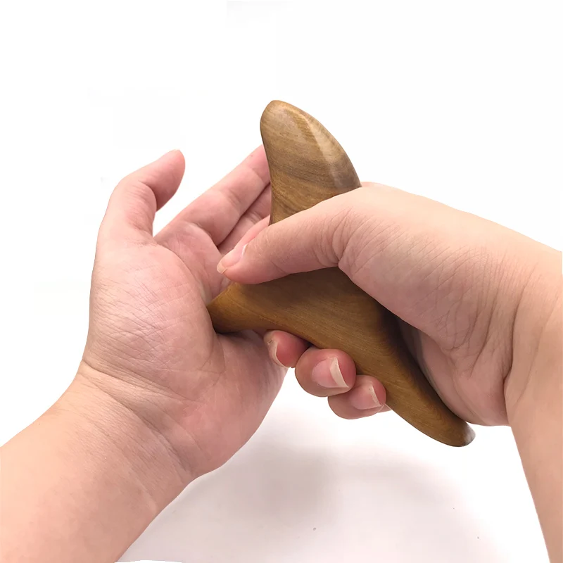 Треугольный ароматный деревянный массажер лимфатический дренаж для тела Шиацу