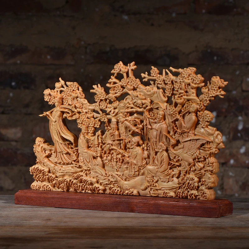 21 см мифологическая Восемь Бессмертных деревянная статуя восемь иммакулатов