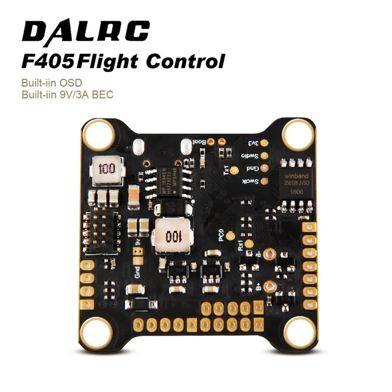 

DALRC F405 F4 Контроллер полета MPU6000 гироскоп Встроенный OSD 9V/3A BEC F4 управление полетом для FPV Фристайл гоночный Дрон скидка 20%
