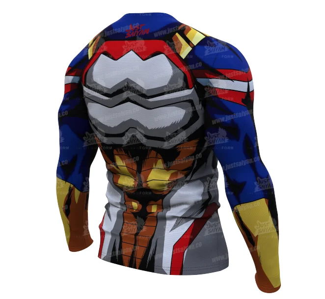 

Spring and autumn 3D men's sports fitness tights animation long sleeve training clothes long sleeve T-shirt quick drying clothes