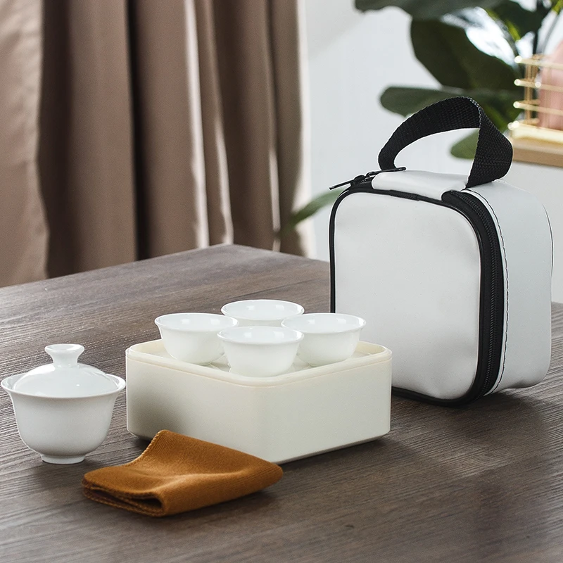 Luxury Chinese Tea Set Ceramic Modern Travel Creative Handmade Portable Kung Fu Tea Set Tea Ceremony Juego De Te Teaware 50