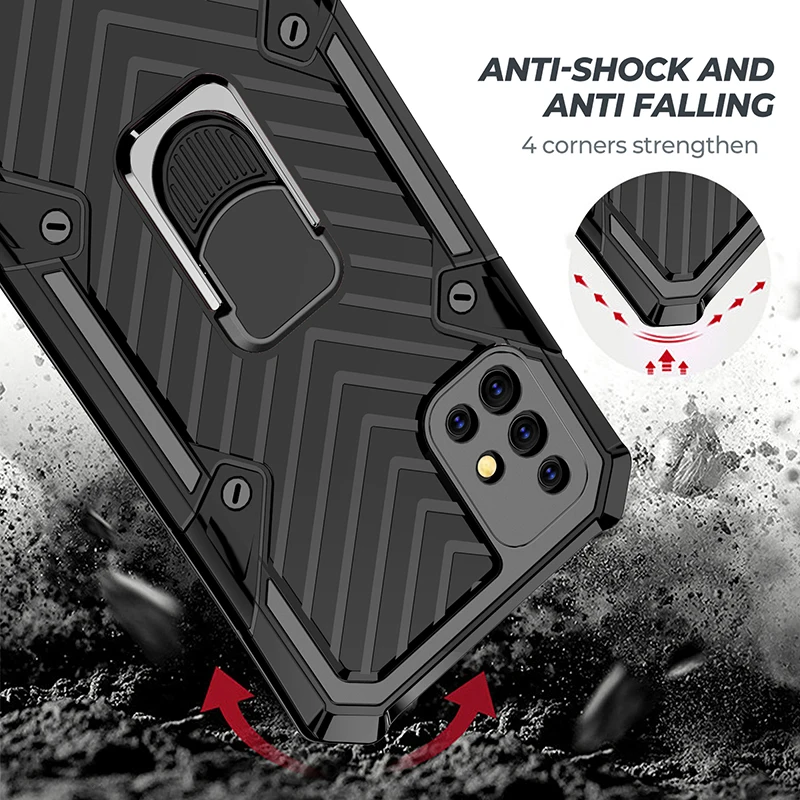 KEYSION Shockproof Case For Samsung A51 A71 A41 A21 A11 A01 Ring Back Phone Cover for Galaxy S20 Ultra S20+Plus S10 Note 10 Lite | Мобильные