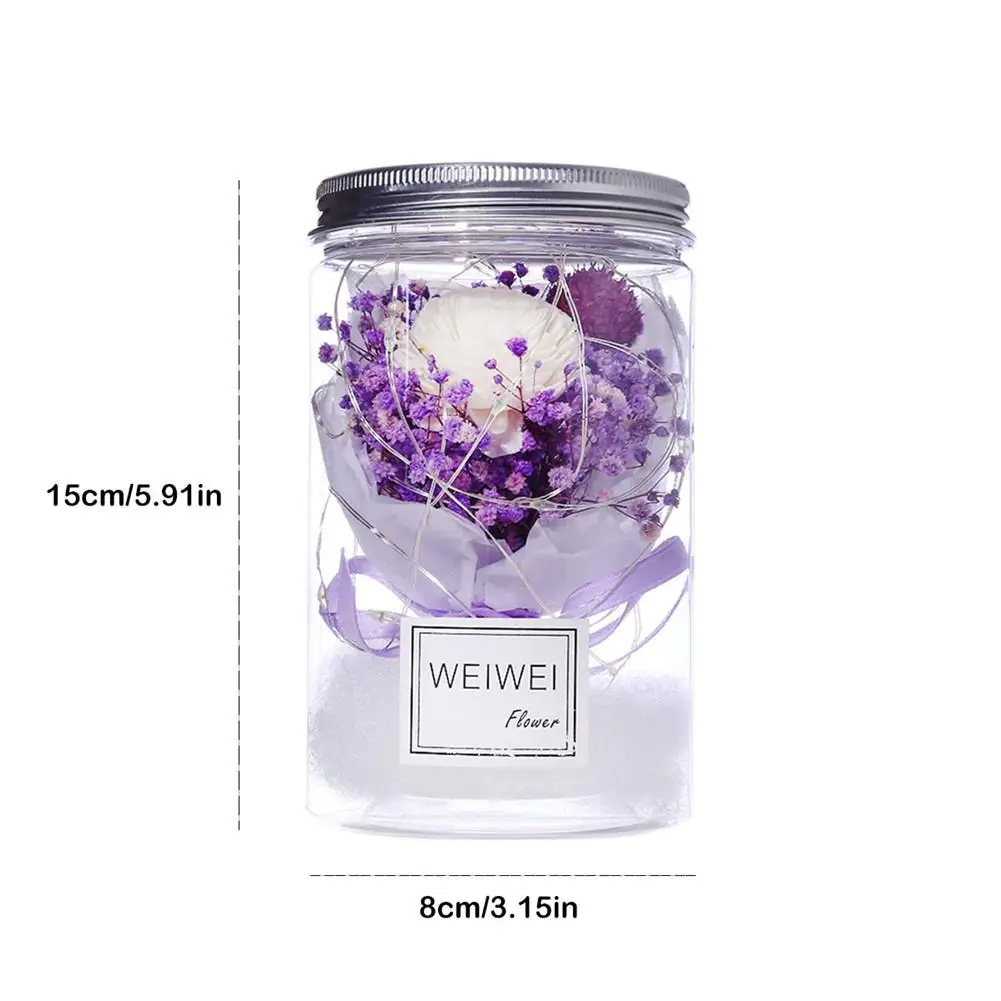 Светодиодная романтическая роза Ночник бутылочка амулет лампа с диммером