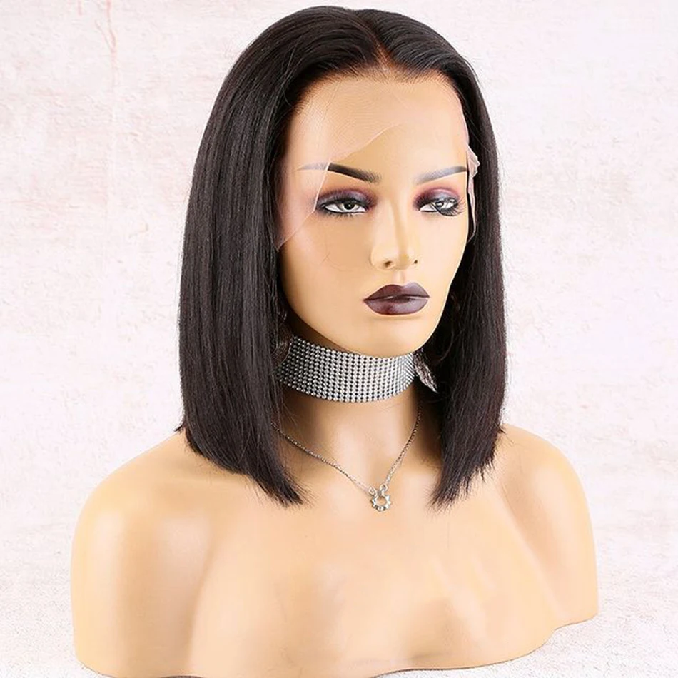 

Короткие прямые синтетические волосы, фронтальные парики на сетке для женщин, плотность 180, термостойкие волосы из мягкого волокна, парики