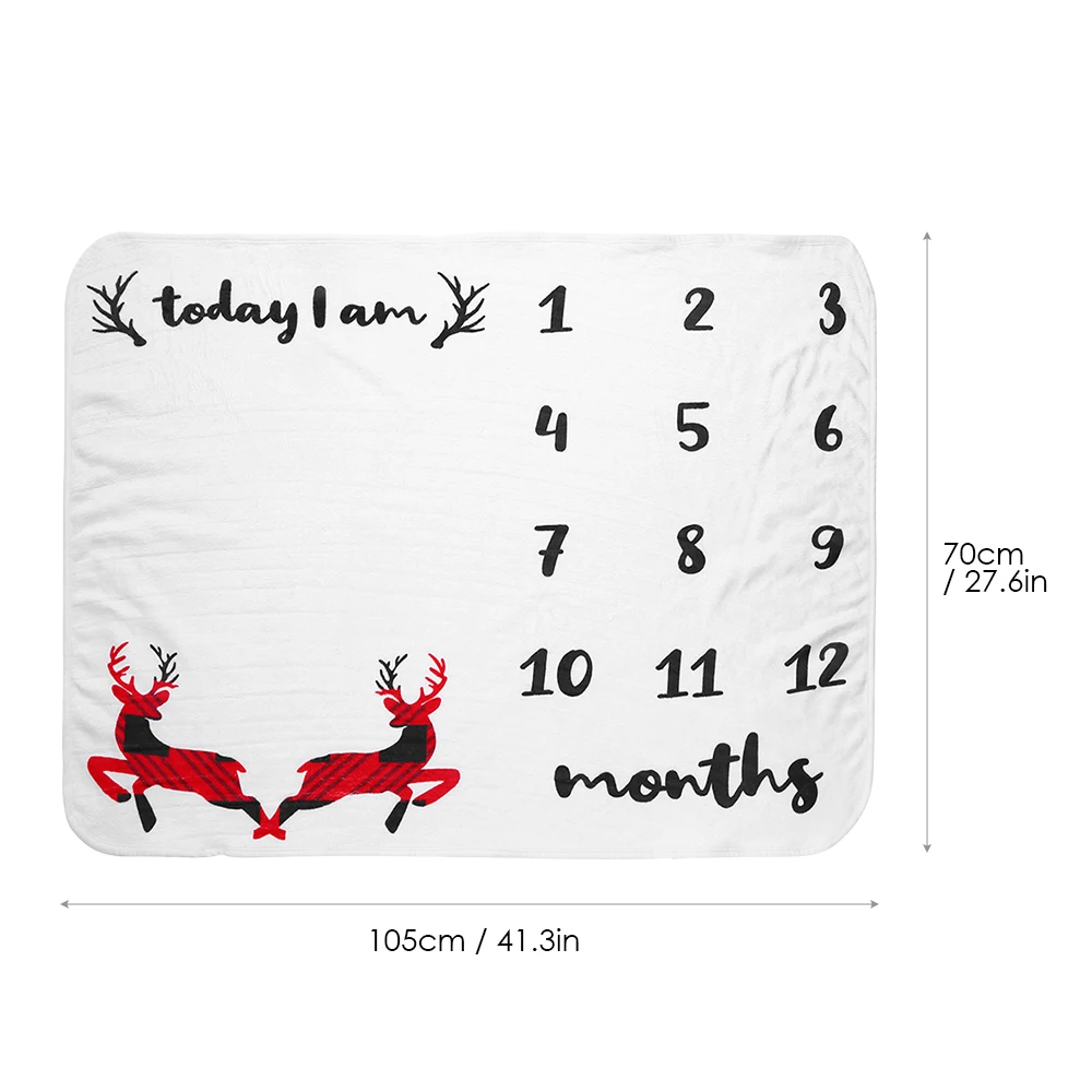 Рождественское одеяло для новорожденных фланелевое фотосессии ежемесячное