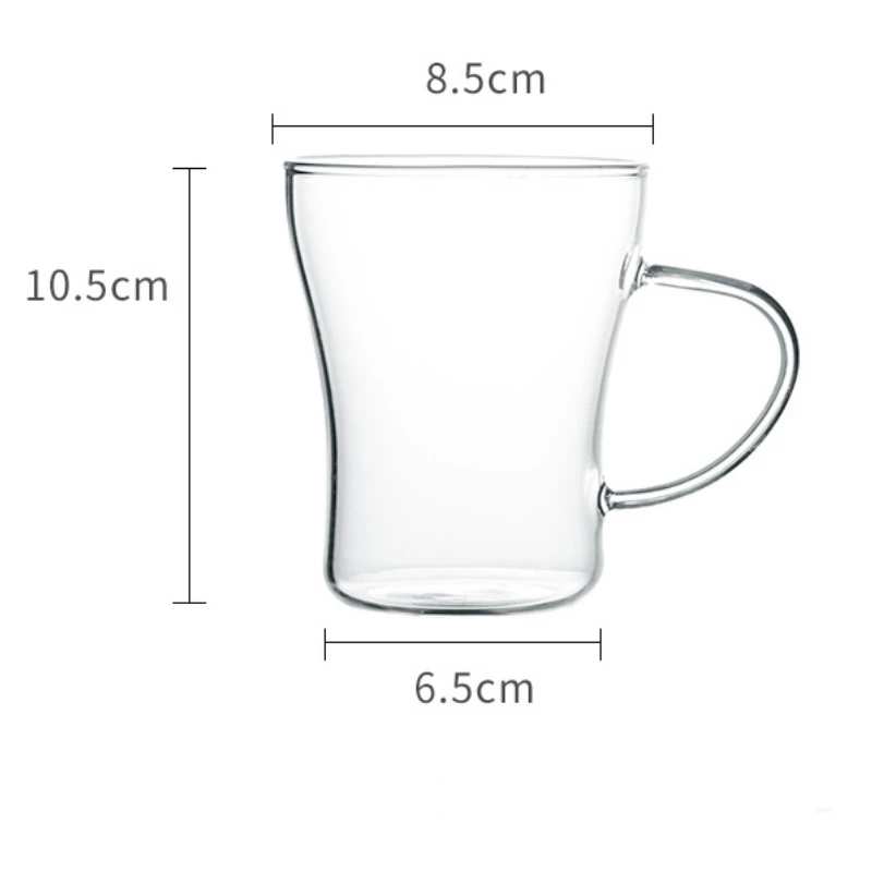 450 мл прозрачная стеклянная Питьевая чашка Бытовая Однослойная для сока простая