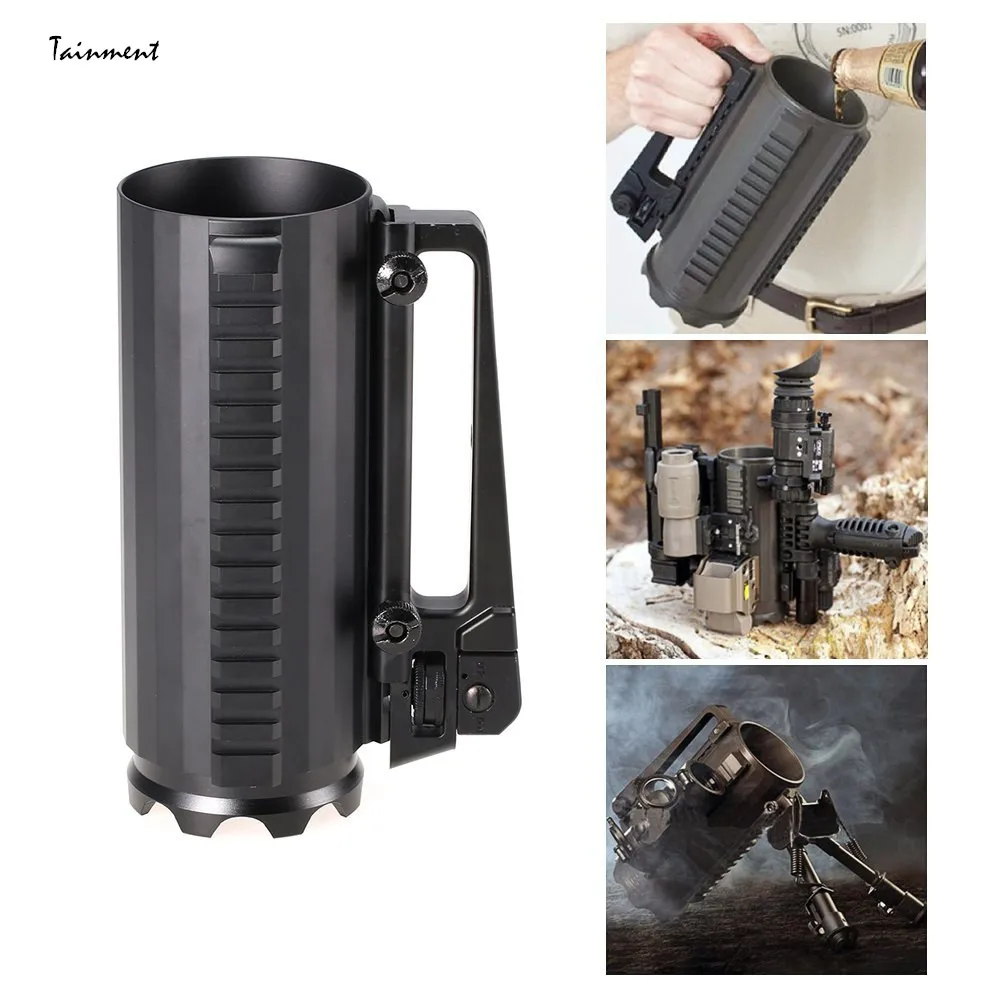 Однотонная пивная чашка для спорта на открытом воздухе с Рельсом и ручкой