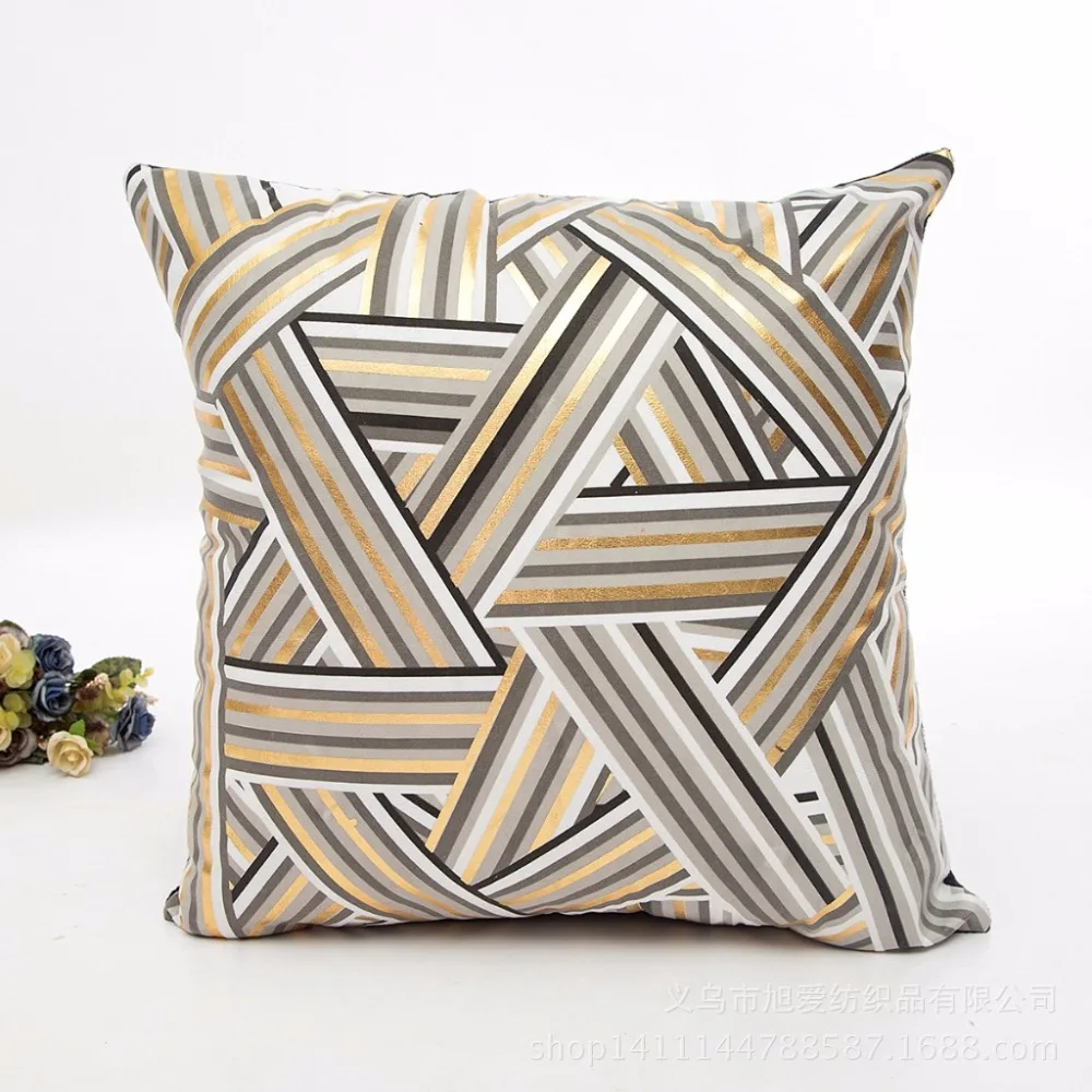 Новое поступление бронзовая наволочка художественная полоса золотой Шлейф