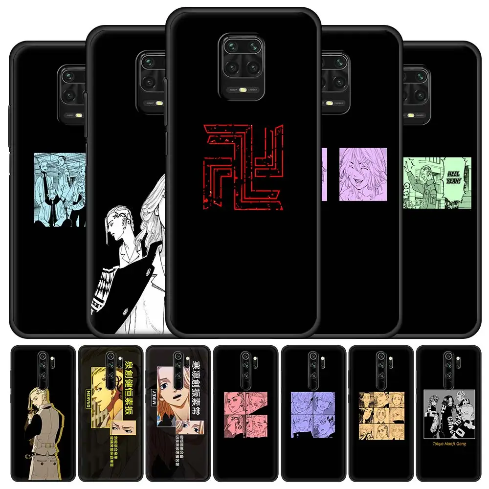 

Anime Tokyo Revengers manjiro sano Case For Xiaomi Redmi Note 9S 9 8 7 10 Pro 8T 9C 9A 8A Bumper Black Silicone Phone Cover Sac