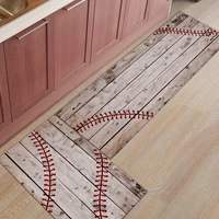 2pcsset retro wood baseball sports long kitchen mat bath carpet floor mat home entrance doormat living room floor mats rug