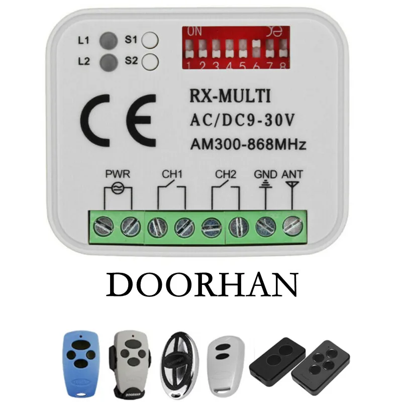 

DOORHAN garage receiver 433.92mhz rolling code DOORHAN TRANSMITTER 2 gate control remote barrier Suitable for all DOORHAN