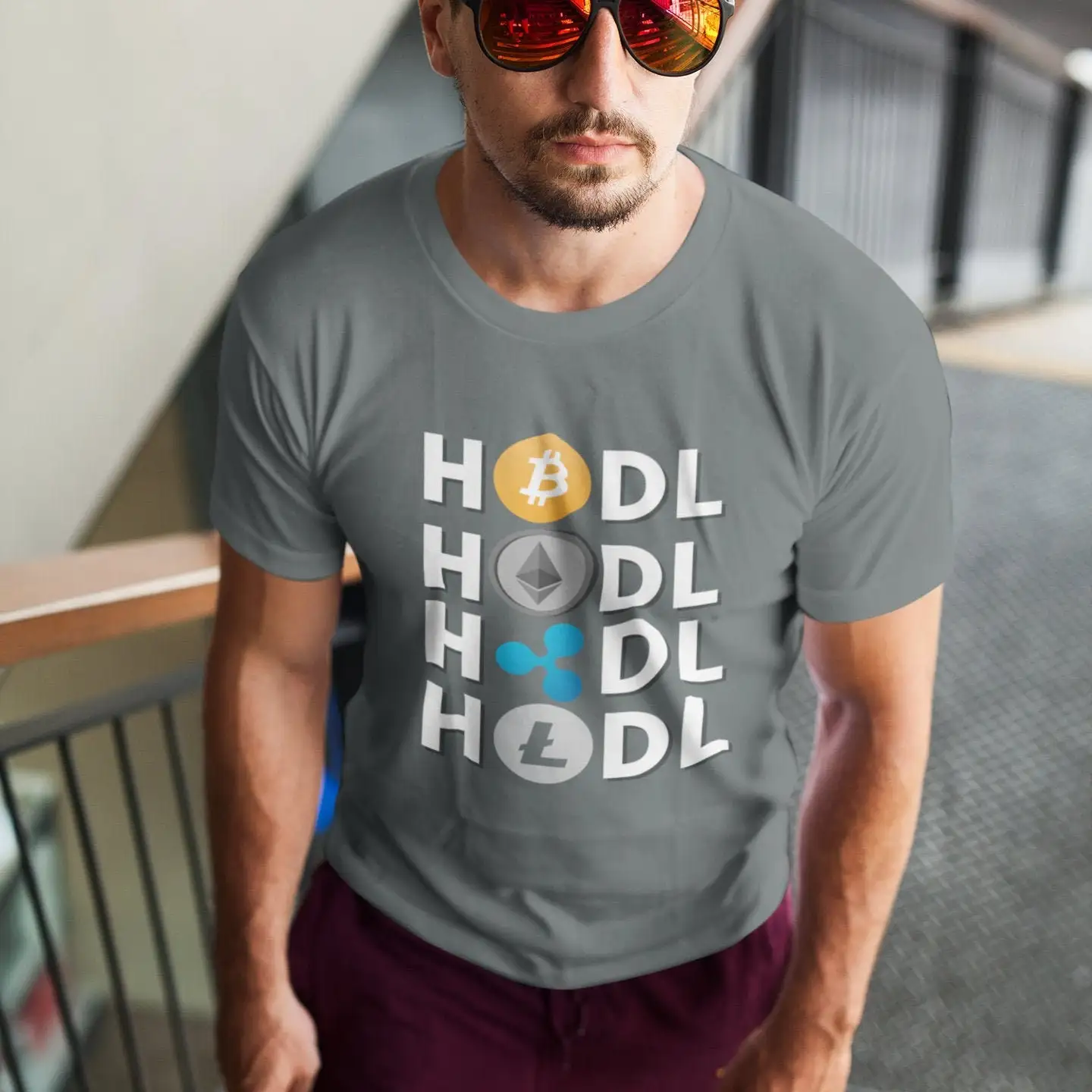 Hodl футболка с изображением биткойна, идея подарка, футболка для биткоина, подарок на день рождения для него, футболка для криптовалюты, Пода...