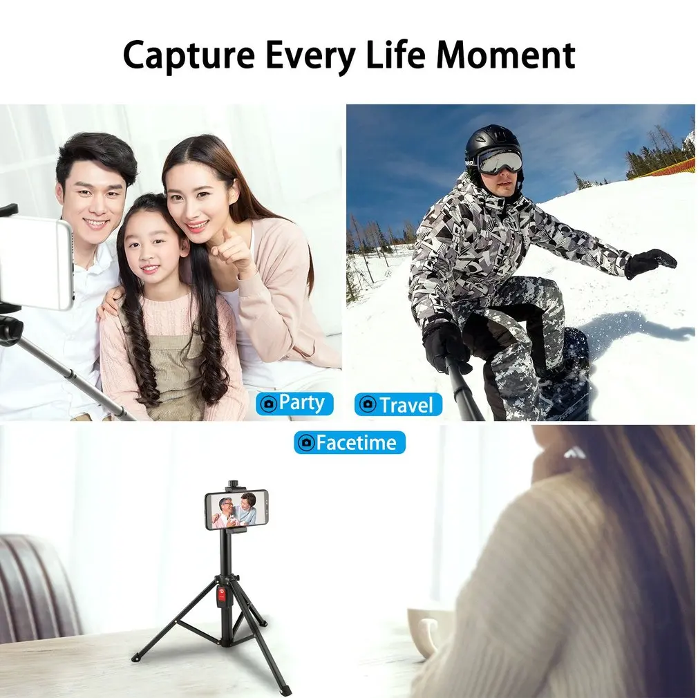 Складной штатив Bluetooth Selfiestick с беспроводным затвором монопод Автопортрет для iPhone