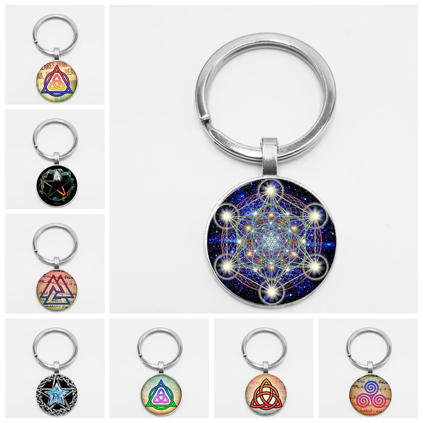 Креативный брелок ручной работы в стиле бохо с геометрическим логотипом