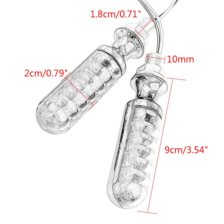 2 предмета в комплекте 12 LED желтый свет индикатор сигнала поворота мотоцикла