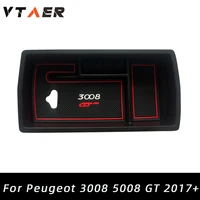 for peugeot 5008 3008 gt 2017 2021 interior accessories central armrest storage box organizer console container tray