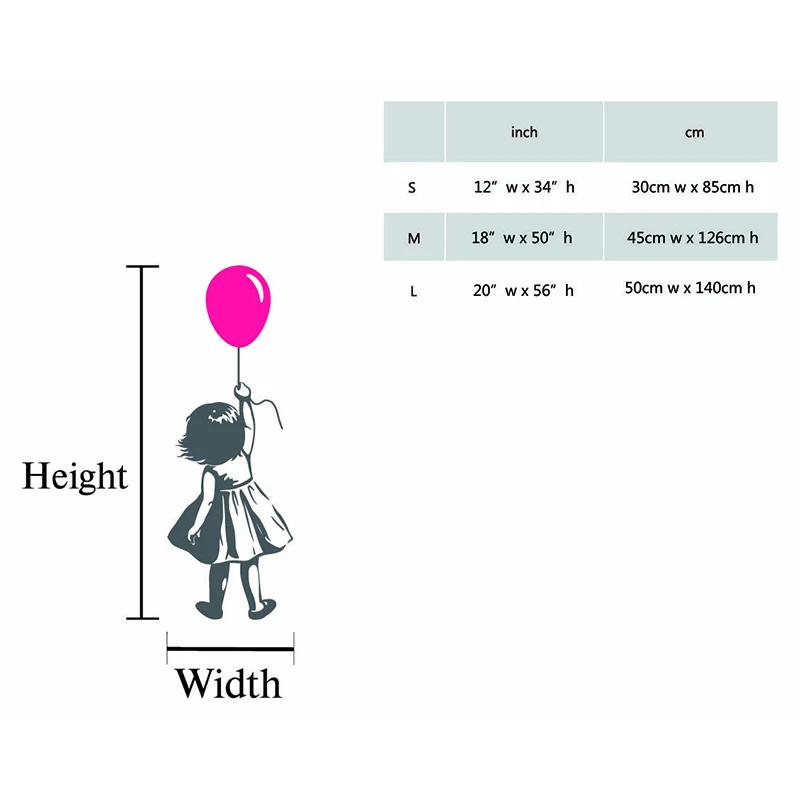 Наклейки на стену для девочек с воздушными шарами виниловые наклейки домашнего