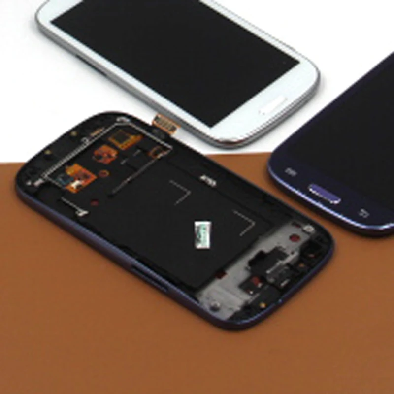 I9300 дисплей для Samsung Galaxy S3 III i9300 ЖК с сенсорным экраном дигитайзер сборка рамкой