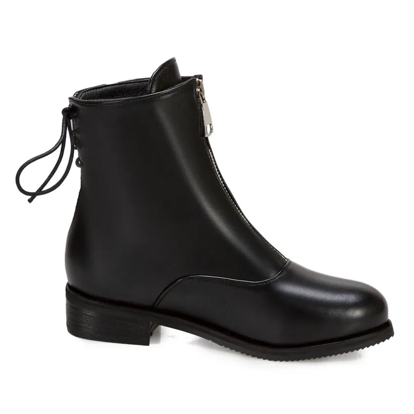 Сезон весна-осень Женские туфли на низком каблуке ботильоны от Челси женская