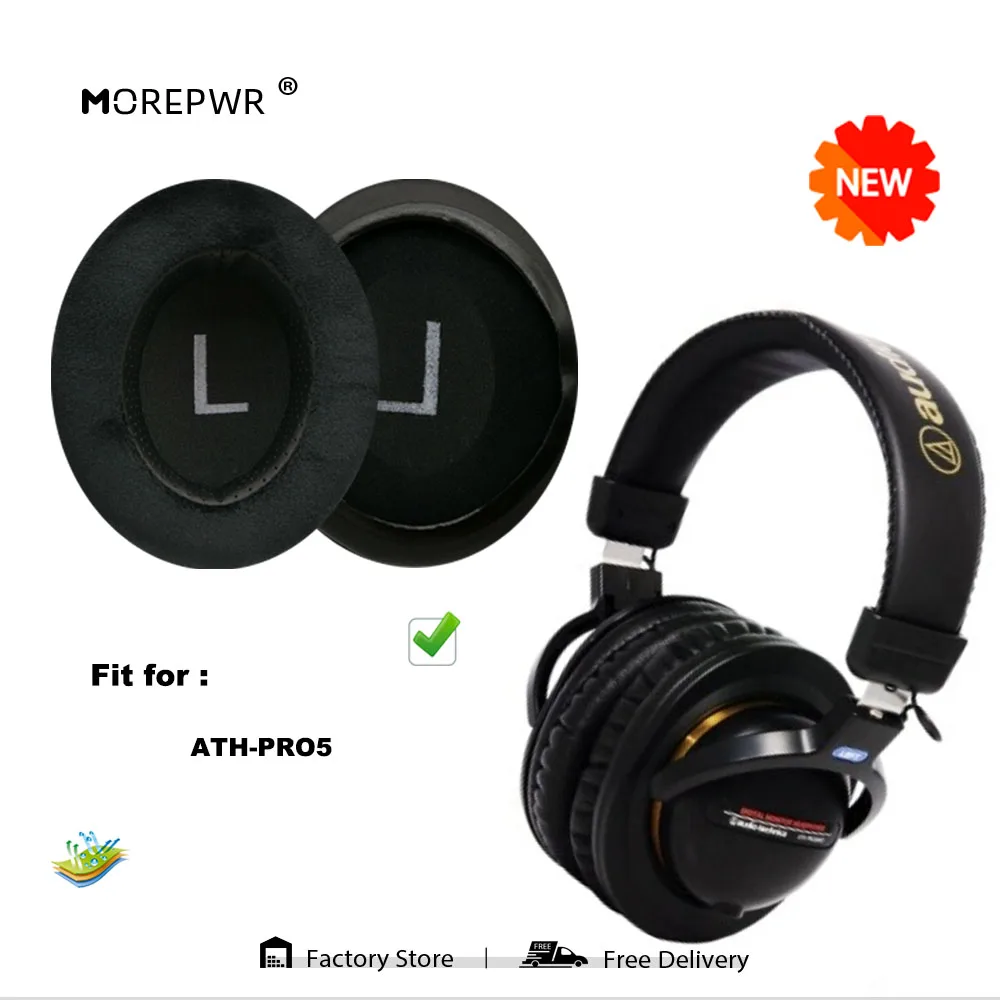 

Morepwr New Upgrade Replacement Ear Pads for ATH-PRO5 Headset Parts Leather Cushion Velvet Earmuff Earphone Sleeve