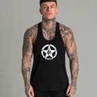Мужская хлопковая майка без рукавов, для тренировок, занятий спортом, бодибилдингом