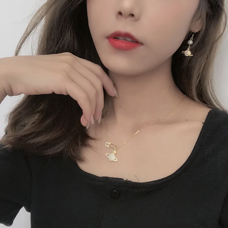 Ожерелье Вселенная 100% Стерлинговое Серебро 925 пробы полностью CZ камни кулон