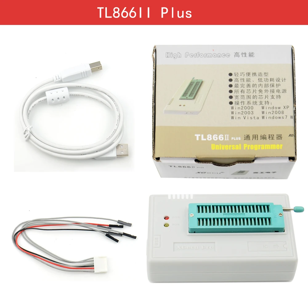 

Upmely Original New TL866II PLUS TL866 Updated MiniPro Universal High Speed USB Programmer High Performance 100% with 27 Adapter