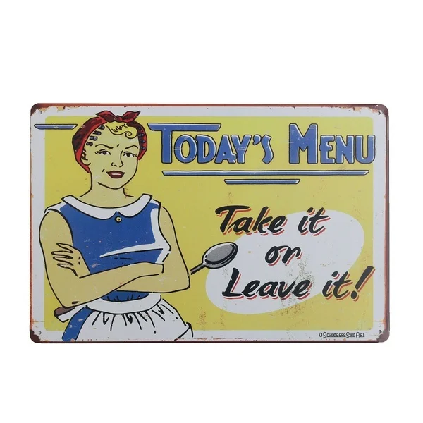 Жестяное меню металлический настенный декор деревенский налет бар кафе ресторан